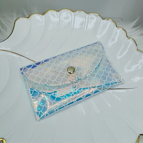 Holographic Iridescent Clear Card Case Wallet - Picture 1 of 8